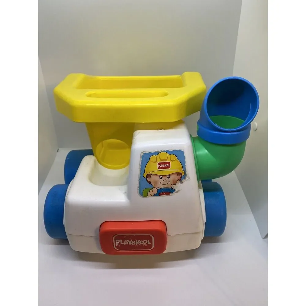 Playskool Toy Dump Truck Yellow Bed Kids Boys Girls Toddler Play vintage